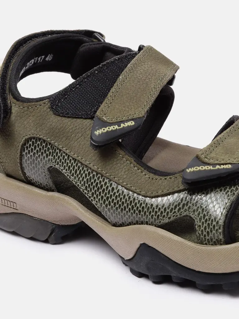 2988a016-8666-4e94-bfcc-e5e72438ca5e1661925635931-Woodland-Men-Olive-Green-Snake-Skin-Print-Sports-Sandals-786-6.webp