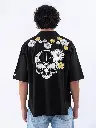 Cotton Back Print Oversized Shirt