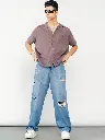 Men Straight Fit Pure Cotton Highly Distressed High-Rise Jeans