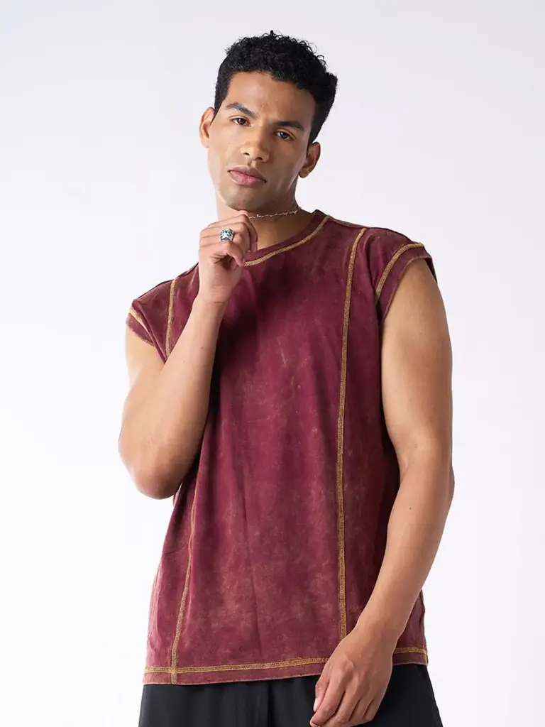 Men Solid Round Neck Cotton T-Shirt