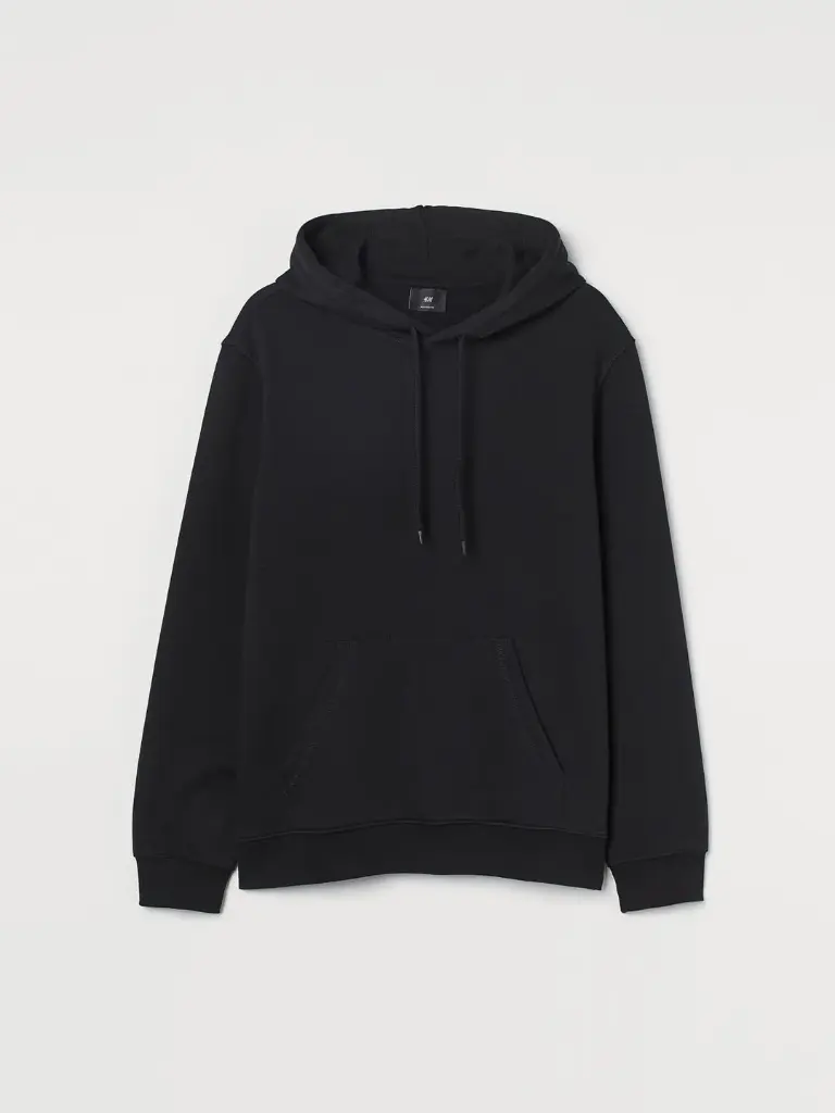 Men Black Relaxed Fit Hoodie