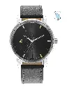 Men Green Brass Dial & Beige Leather Straps Analogue Watch