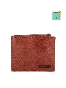 Men Maroon Textured Leather Two Fold Wallet