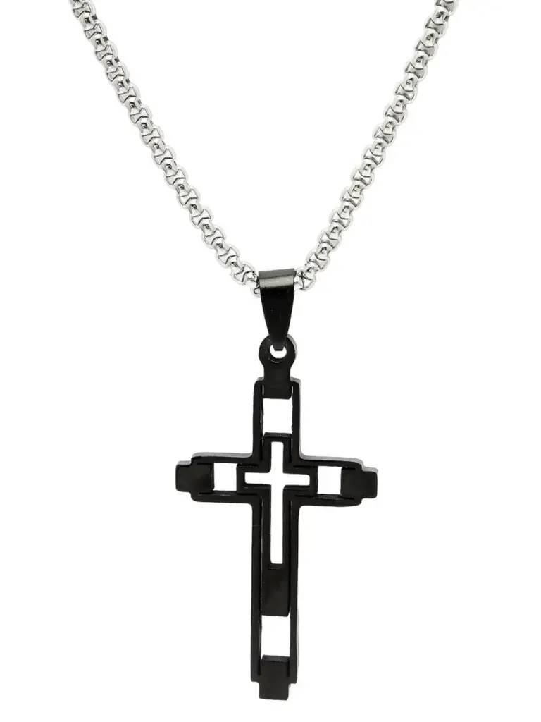 Silver-Plated Geometric Pendants with Chains