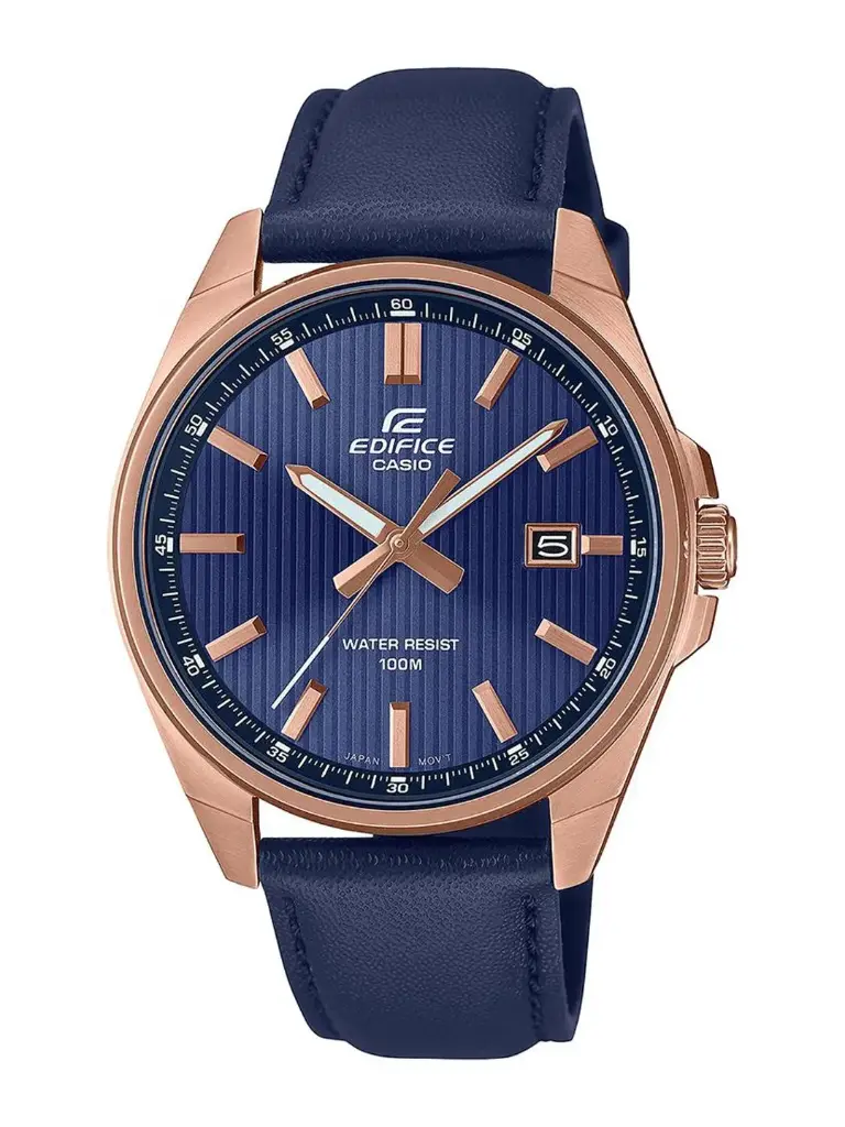 Men Dial & Leather Cuff Straps Analogue Watch ED617