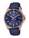 Men Dial & Leather Cuff Straps Analogue Watch ED617