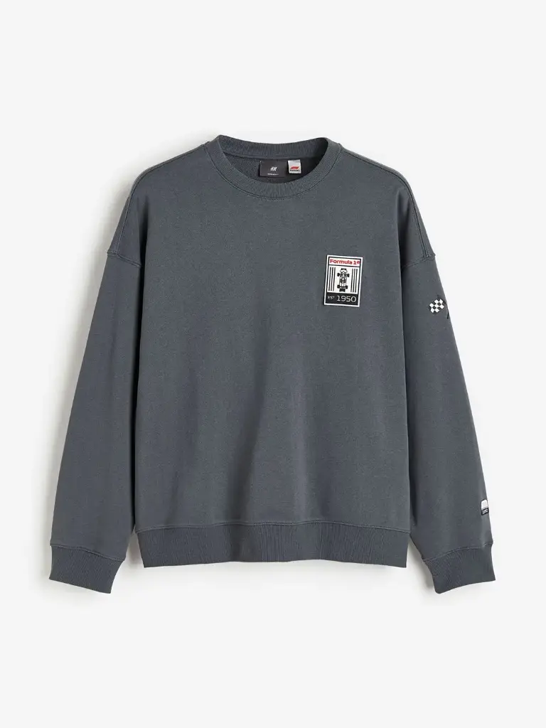 Men Pure Cotton Oversized Fit Printed Sweatshirt
