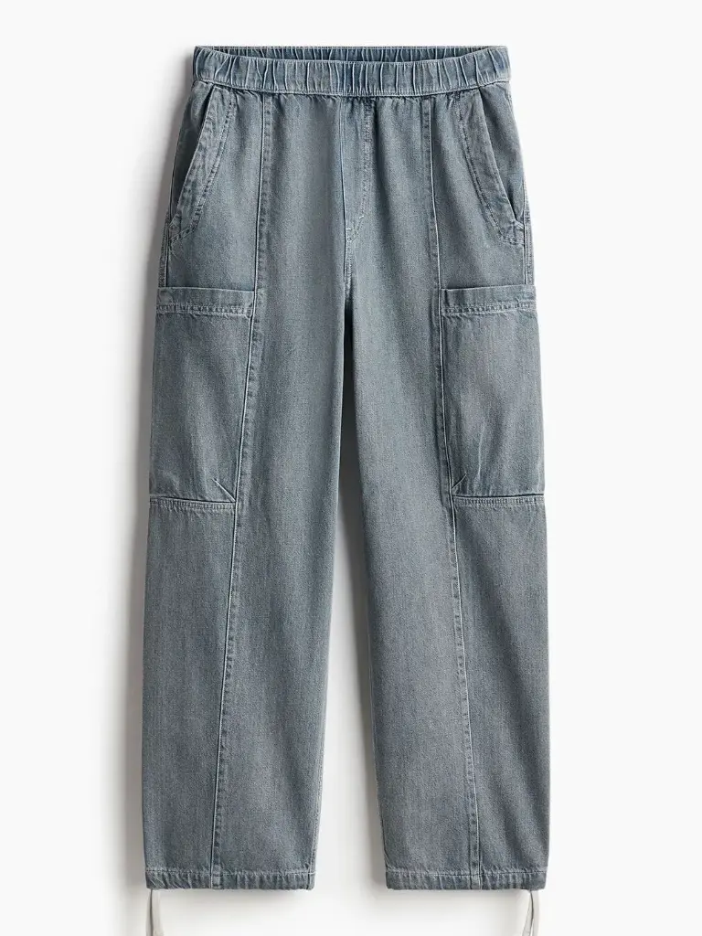 Men Pure Cotton Loose Fit Cargo Trousers