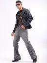 Spread Collar Long Sleeves Denim Jacket