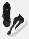 Unisex Black & White Perforations Rebound Future Evo Mid-Top Sneakers