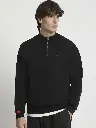The Bear House Men Solid Relaxed Fit Pure Cotton Sweatshirt