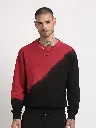 Colourblocked Terry Cotton Pullover Sweatshirt