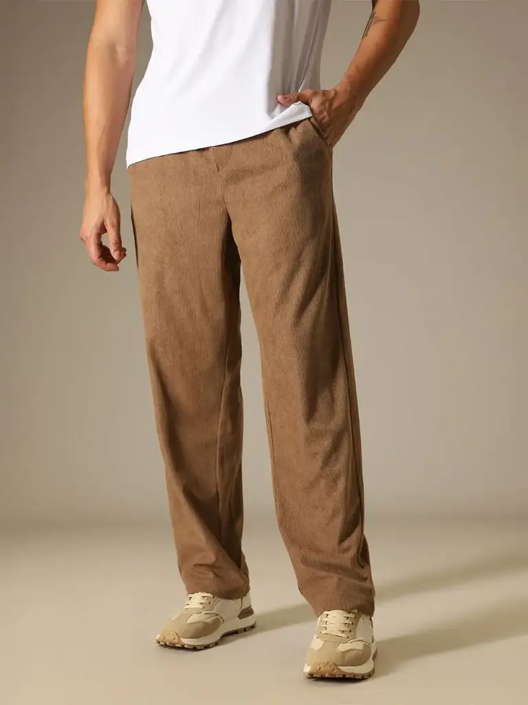 Men Relaxed Corduroy Trousers