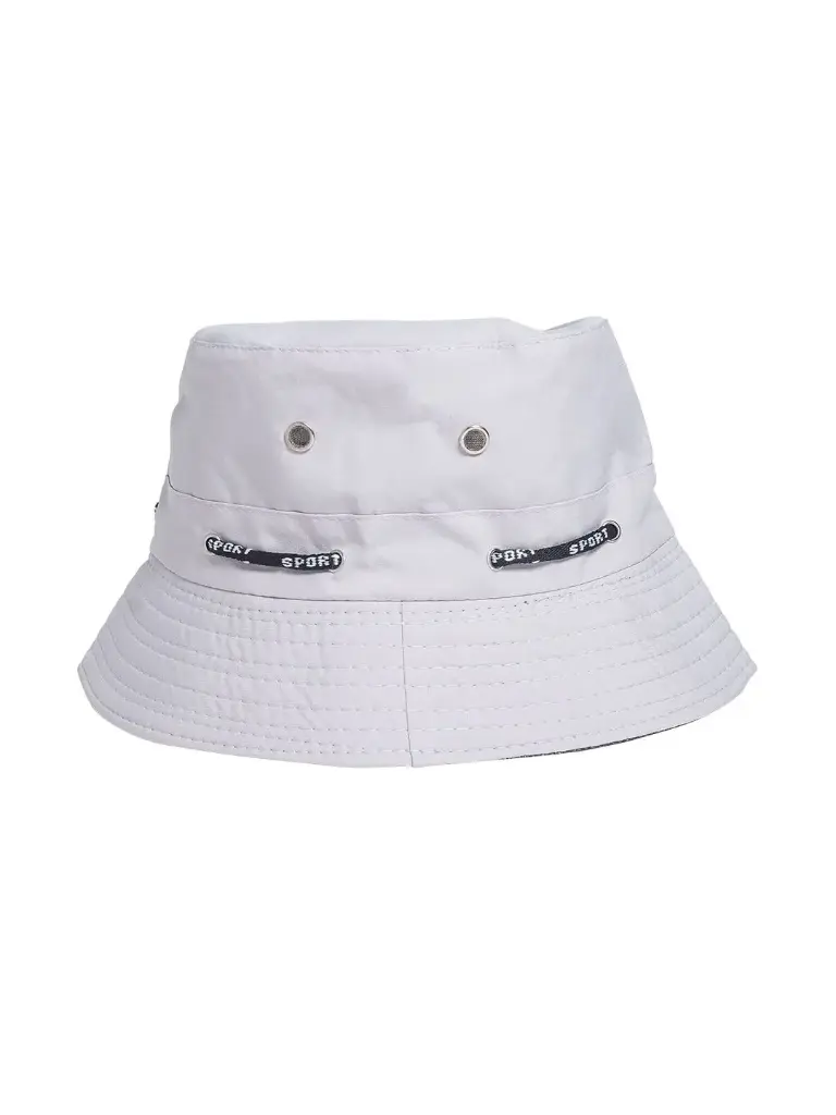 Men Off White Solid Pure Cotton Adjustable & Foldable Bucket Hat