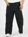 Baggy Fit Washed Cargo Jeans