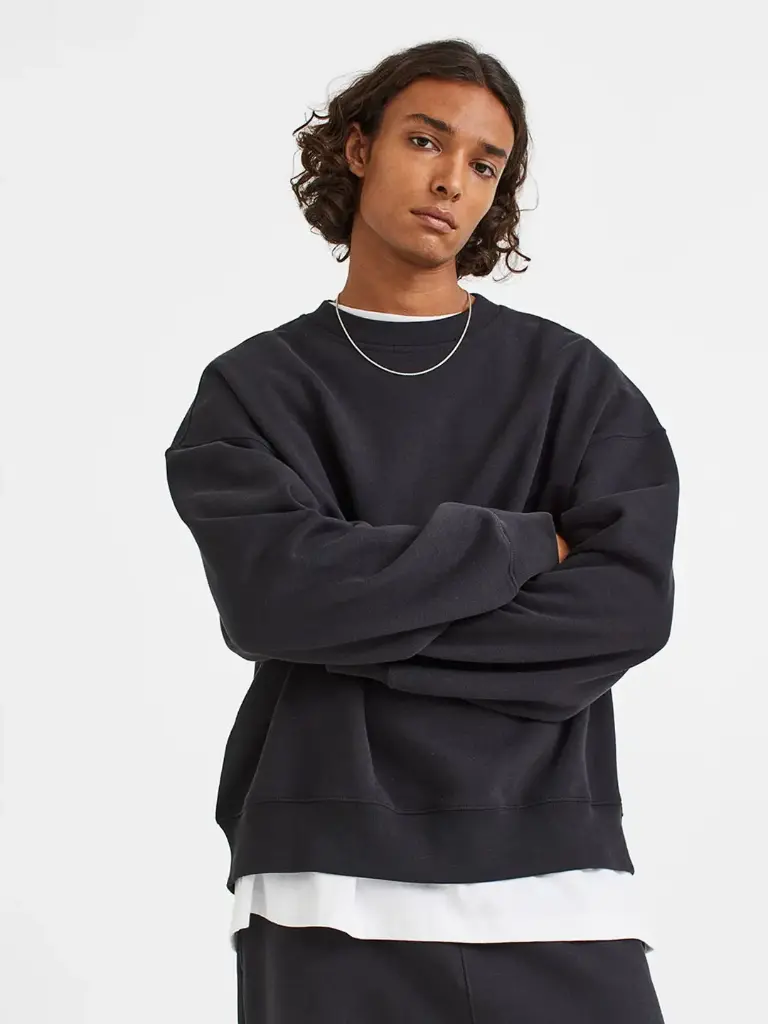 Men Oversized Fit Cotton Sweatshirt
