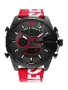 Men Patterned Dial & Multicoloured Leather Straps Analogue and Digital Watch DZ4647