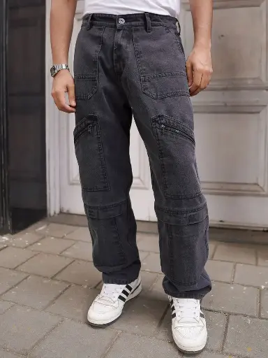 Men Boyfriend Fit Cargo Jeans