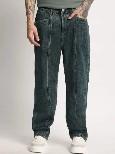 Men Relaxed Fit Clean Look Heavy Fade Stretchable Jeans