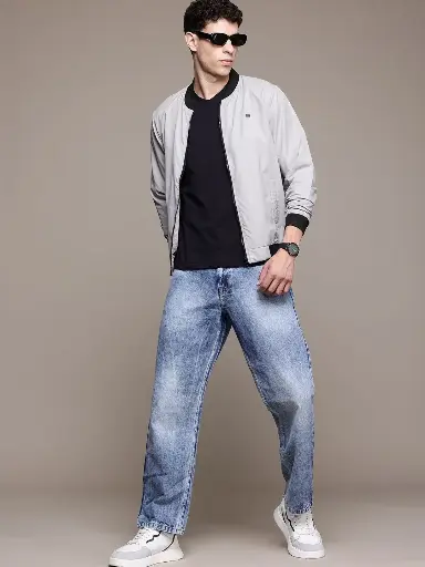 The Lifestyle Co. Stand Collar Bomber Jacket