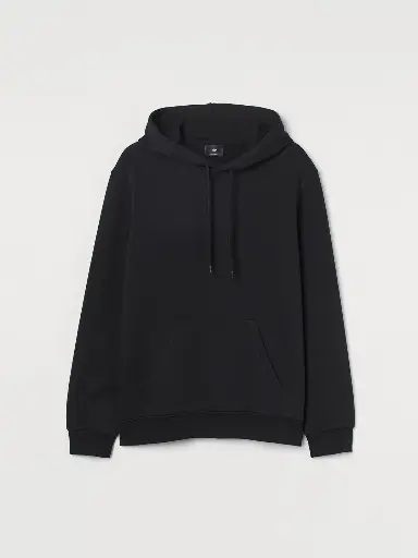 Men Black Relaxed Fit Hoodie