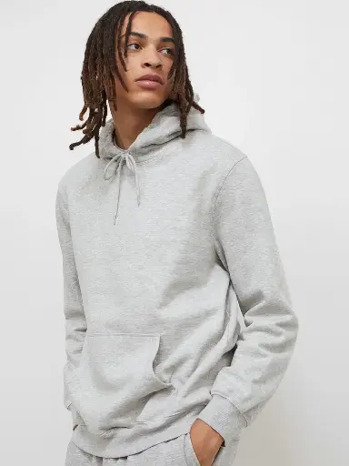 Men Grey Relaxed Fit Hoodie