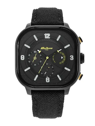 Men Black Dial Leather Straps Analogue Watch 1856NL02