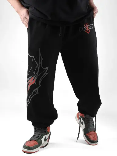 Men Berserk Cursed Anime Printed Cotton Baggy Fit Jogger Track Pants