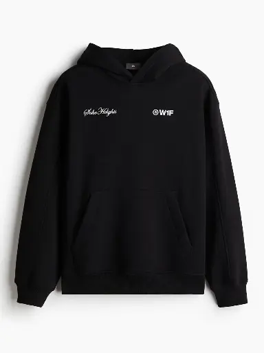 Men Loose Fit Printed Hoodie