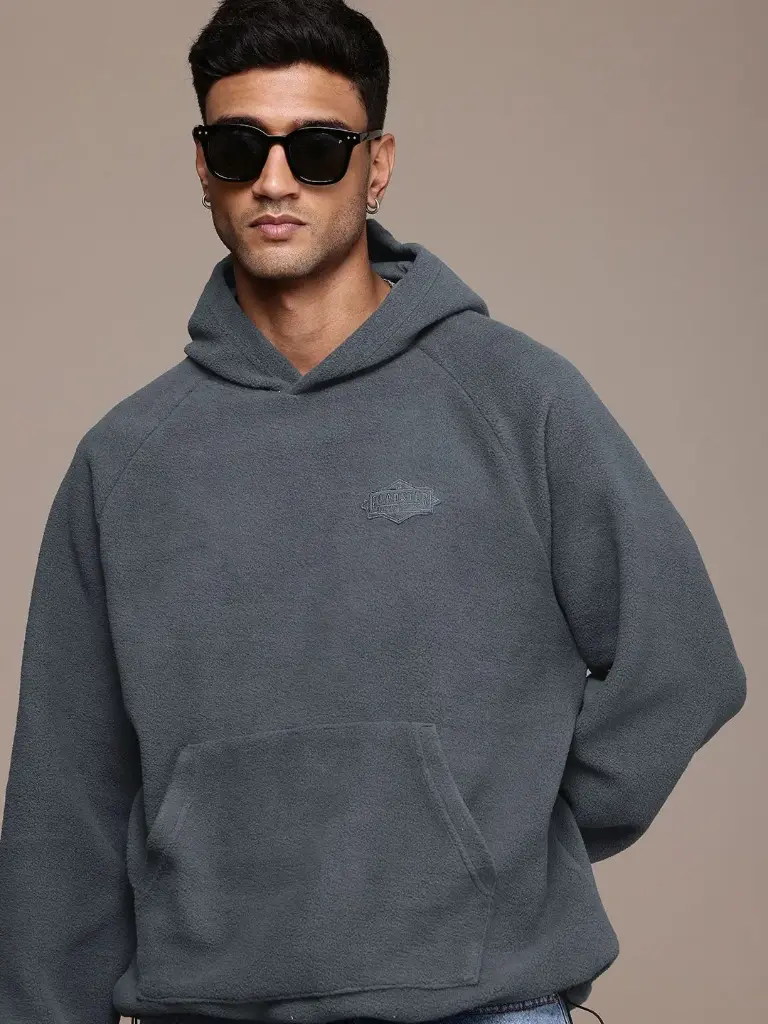 The Life Co. Long Sleeves Fleece Hooded Sweatshirt