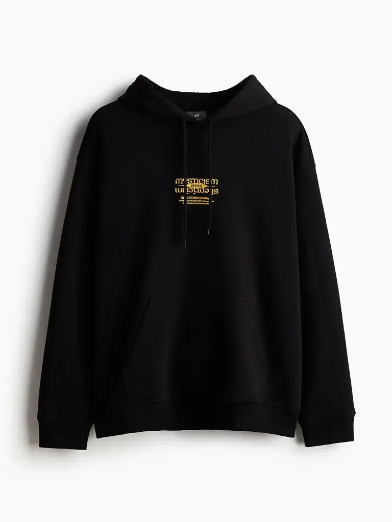 Men Loose Fit Printed Hoodie