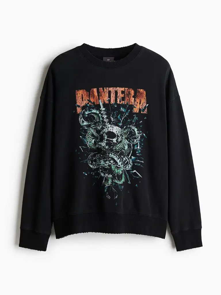 Men Oversized Fit Printed Sweatshirt