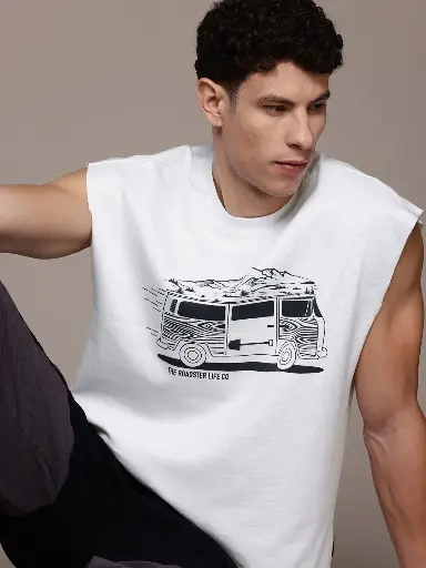 The Lifestyle Co. Printed Relaxed Fit Pure Cotton T-shirt