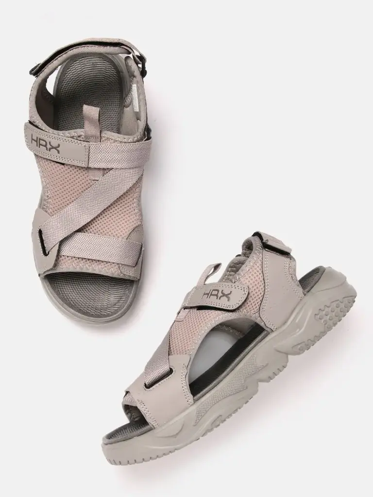 Men Woven Design Sports Sandals with Brand Logo Detail