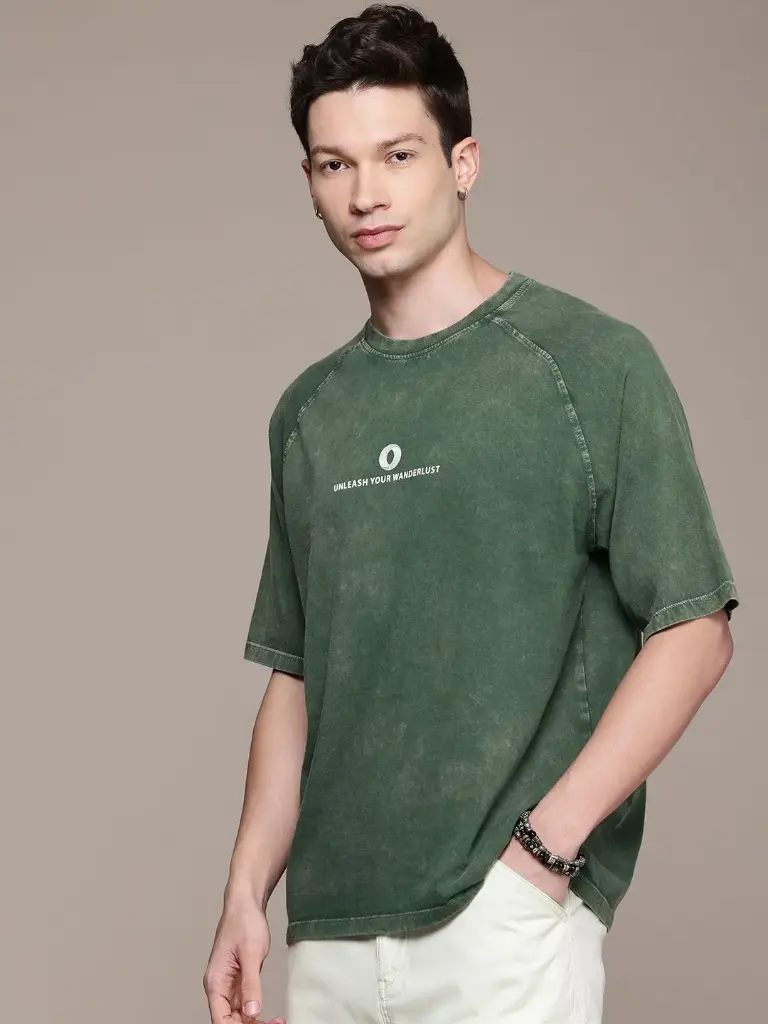 The Life Co. Washed Effect Pure Cotton Relaxed Fit T-shirt