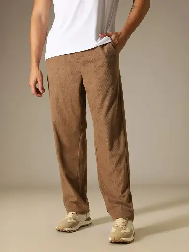 Men Relaxed Corduroy Trousers
