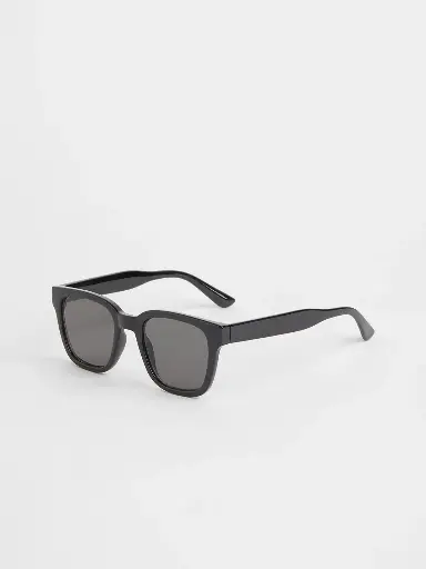 Men Black Square Sunglasses With UV Protected Lens