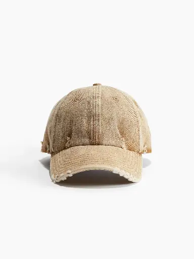 Men Cap With Hard-Worn Details