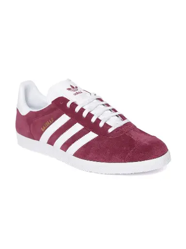 Men Maroon Solid Gazelle Casual Shoes